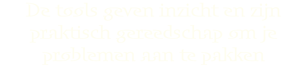 de tools geven inzicht en zijn praktisch gereedschap om problemen aan te pakken